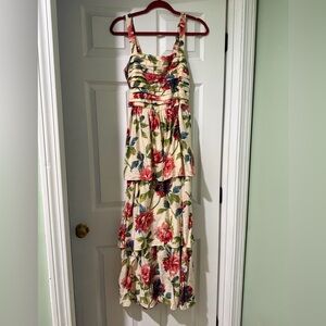 Abercrombie floral tiered maxi dress, size S